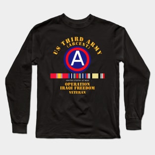 3rd US Army - Iraq Freedom Vet w Svc Long Sleeve T-Shirt